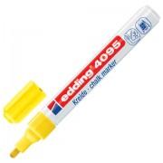 Маркер меловой EDDING 4095, 2-3 мм, ЖЕЛТЫЙ, влагостираемый, для гладких поверхностей, E-4095/65 - Премиум Сервис