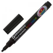 Маркер меловой "POP-ART" ЧЕРНЫЙ, 3,5 мм, стираемый, для гладких поверхностей, BRAUBERG, 151525 - Премиум Сервис