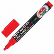 Маркер меловой "POP-ART" КРАСНЫЙ, 5 мм, стираемый, для гладких поверхностей, BRAUBERG, 151529 - Премиум Сервис