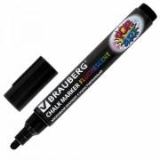 Маркер меловой "POP-ART" ЧЕРНЫЙ, 5 мм, стираемый, для гладких поверхностей, BRAUBERG, 151534 - Премиум Сервис