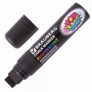 Маркер меловой "POP-ART" ЧЕРНЫЙ, 15 мм, стираемый, для гладких поверхностей, BRAUBERG, 151544 - Премиум Сервис