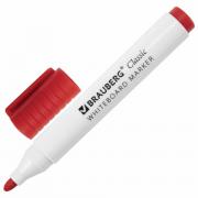 Маркер стираемый для белой доски КРАСНЫЙ, BRAUBERG "CLASSIC", 3 мм, с клипом, 152114 - Премиум Сервис