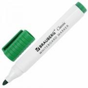 Маркер стираемый для белой доски ЗЕЛЕНЫЙ, BRAUBERG "CLASSIC", 3 мм, с клипом, 152116 - Премиум Сервис