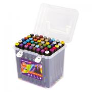 Маркеры для скетчинга двусторонние BRAUBERG ART DEBUT "BLACK", НАБОР 48 шт., пластиковый кейс, 152130 - Премиум Сервис