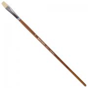Кисть художественная профессиональная BRAUBERG ART CLASSIC, щетина, плоская, № 10, длинная ручка, 200717 - Премиум Сервис