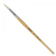 Кисть ПИФАГОР, КОЗА, круглая, № 6, деревянная лакированная ручка, колпачок, пакет с подвесом, 200829 - Премиум Сервис