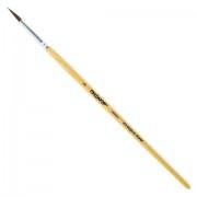 Кисть ПИФАГОР, ПОНИ, круглая, № 3, деревянная лакированная ручка, с колпачком, 200832 - Премиум Сервис