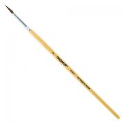 Кисть ПИФАГОР, ПОНИ, круглая, № 3, деревянная лакированная ручка, с колпачком, 200832 - Премиум Сервис