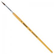 Кисть ПИФАГОР, ПОНИ, круглая, № 4, деревянная лакированная ручка, с колпачком, 200833 - Премиум Сервис