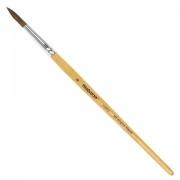 Кисть ПИФАГОР, ПОНИ, круглая, № 6, деревянная лакированная ручка, колпачок, пакет с подвесом, 200835 - Премиум Сервис