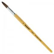 Кисть ПИФАГОР, ПОНИ, круглая, № 9, деревянная лакированная ручка, колпачок, пакет с подвесом, 200838 - Премиум Сервис