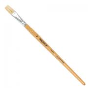 Кисть ПИФАГОР, ЩЕТИНА, плоская, № 10, деревянная лакированная ручка, пакет с подвесом, 200874 - Премиум Сервис