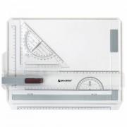 Доска чертежная А4, 370х295 мм, с рейсшиной и треугольником, BRAUBERG, 210535 - Премиум Сервис
