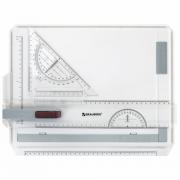Доска чертежная А4, 370х295 мм, с рейсшиной и треугольником, BRAUBERG, 210535 - Премиум Сервис