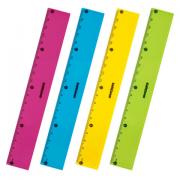 Линейка пластиковая 20 см ЮНЛАНДИЯ "Color", тонированная, ассорти, 210753 - Премиум Сервис