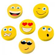 Ластик фигурный ПИФАГОР "Смайлики", 28x28x6 мм, цвет ассорти, 226610 - Премиум Сервис