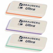 Ластик BRAUBERG "Ultra", 50х14х8 мм, белый, детали ассорти, натуральный каучук, 228704 - Премиум Сервис