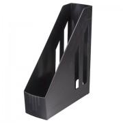 Лоток вертикальный для бумаг BRAUBERG "Contract" (260х85х300 мм), отверстия на торцах, черный, 230886 - Премиум Сервис