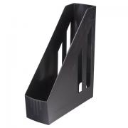 Лоток вертикальный для бумаг BRAUBERG "Contract" (260х85х300 мм), отверстия на торцах, черный, 230886 - Премиум Сервис