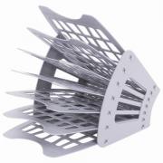 Лоток для бумаг веерный BRAUBERG-SMART, 7-ми секционный, сетчатый, серый, 231144 - Премиум Сервис