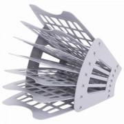 Лоток для бумаг веерный BRAUBERG-SMART, 7-ми секционный, сетчатый, серый, 231144 - Премиум Сервис