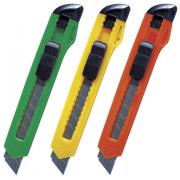 Нож канцелярский 18 мм ERICH KRAUSE "Standard", автофиксатор, корпус ассорти, подвес, 19145 - Премиум Сервис