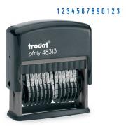 Нумератор 13-разрядный, оттиск 42х3,8 мм, синий, TRODAT 48313, корпус черный, 53198 - Премиум Сервис