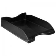 Лоток горизонтальный для бумаг "Люкс", А4 (350х255х65 мм), полипропилен, черный, ОФ888 - Премиум Сервис