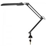 Настольная лампа светильник Дельта на струбцине, ЛЮМИНЕСЦЕНТНАЯ, цоколь 2G7, 11 Вт, чёрный - Премиум Сервис