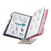 Демосистема настольная/настенная металлическая с 10 цветными панелями А4, серая, BRAUBERG "SOLID", 236719 - Премиум Сервис