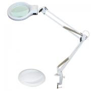 Настольная лампа светильник Леда С20 ПРО на струбцине, СВЕТОДИОДНАЯ, 8 Вт, ЛУПА (4,5/9 раз), белый - Премиум Сервис