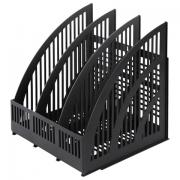 Лоток вертикальный для бумаг BRAUBERG "Energy", 250 мм, 3 отделения, сетчатый, сборный, черный, 237017 - Премиум Сервис