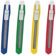 Нож канцелярский 9 мм STAFF "Basic Economy", фиксатор, клип, корпус ассорти, 237080 - Премиум Сервис