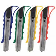 Нож канцелярский 18 мм STAFF "Profit", усиленный, металлические направляющие, автофиксатор, ассорти, 237083 - Премиум Сервис