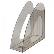 Лоток вертикальный для бумаг BRAUBERG "Delta", 240х90х240 мм, тонированный серый, 237241 - Премиум Сервис