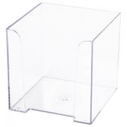 Подставка для бумажного блока BRAUBERG CLASSIC пластиковая, 90х90х90 мм, прозрачная, 238092, ПЛ41 - Премиум Сервис