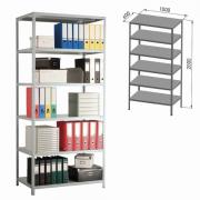 Стеллаж металлический ПРАКТИК "MS", 2000х1000х600 мм, 6 полок, MS 200/100х60/6 - Премиум Сервис