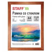 Рамка 21х30 см, дерево, багет 20 мм, STAFF, темно-коричневая, стекло, 390716 - Премиум Сервис