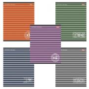 Тетрадь А5, 96 л., HATBER, скоба, линия, обложка картон, "ПОЛОСОЧКИ" (5 видов), 96Т5B2, T150306 - Премиум Сервис