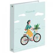 Тетрадь на кольцах А5 (165х215 мм), 120 листов, твердый картон, клетка, BRAUBERG, Discover, 404085 - Премиум Сервис