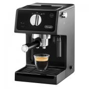 Кофеварка рожковая DELONGHI ECP31.21, 1100 Вт, объем 1 л, ручной капучинатор, черная - Премиум Сервис