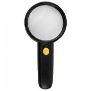 Лупа просмотровая BRAUBERG, С ПОДСВЕТКОЙ, диаметр 75 мм, увеличение 3, корпус черный, 454130 - Премиум Сервис