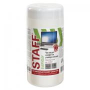 Салфетки для экранов, стекол и пластика универсальные STAFF "EVERYDAY", 10х12 см, туба 100 шт., влажные, 512657 - Премиум Сервис