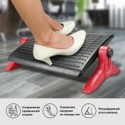 Подставка для ног BRAUBERG офисная, 45х32 см, регулируемые высота и угол наклона, черная, 531489 - Премиум Сервис