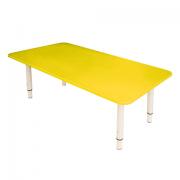Стол детский "Дошколенок", 900х450х400-580 мм, регулируемый, рост 0-3 (85-145 см), пластик, желтый, слоновая кость - Премиум Сервис