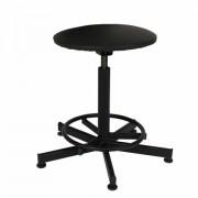 Кресло кассира, ресепшн РС37, без спинки, без подлокотников, кожзам, черное - Премиум Сервис