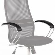 Накладки мягкие на подлокотники кресел Метта серии BK, BP, SU-B, К, КОМПЛЕКТ 2 шт., экокожа, черные - Премиум Сервис