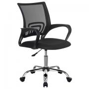 Кресло BRABIX "Fly MG-396", с подлокотниками, сетка, хром, черное, 532086 - Премиум Сервис