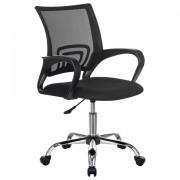 Кресло BRABIX "Fly MG-396", с подлокотниками, сетка, хром, черное, 532086 - Премиум Сервис