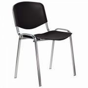 Стул STAFF "Iso Plast CF-009", хром каркас, пластик черный, 532571 - Премиум Сервис